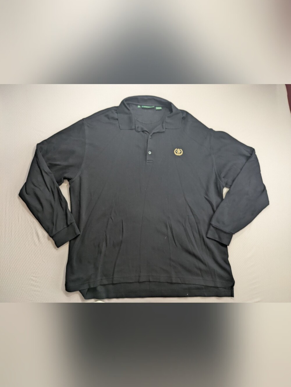 Bobby Jones Black Pima Cotton Polo Golf Shirt Mens XL Saucon Valley Country Club